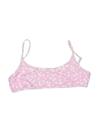 Pre-owned La Hearts Swimsuit Top Purple Stars Pattern Swimwear