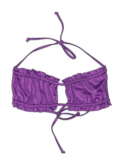 Pre-owned La Hearts Swimsuit Top Purple Swimwear