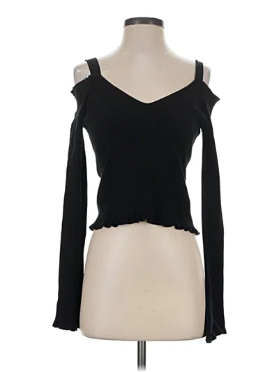 Pre-owned La Hearts Tank Top Black Cold Shoulder Neckline Tops