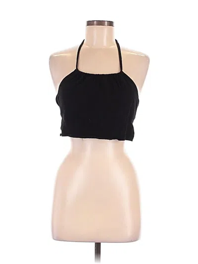 Pre-owned La Hearts Tank Top Black Halter Neckline Tops