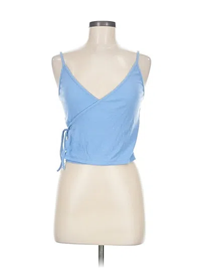 Pre-owned La Hearts Tank Top Blue Halter Neckline Tops