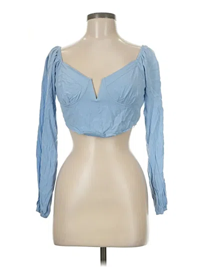 Pre-owned La Hearts Tank Top Blue Strapless Neckline Tops