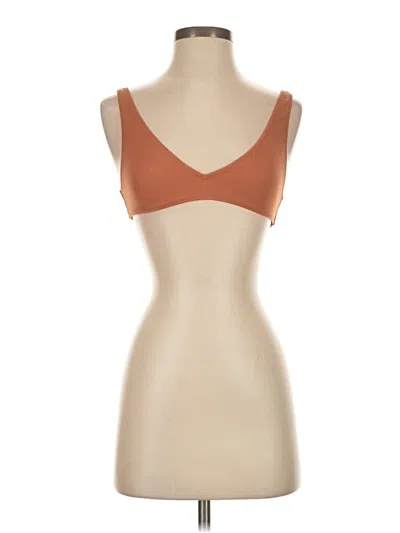 Pre-owned La Hearts Tank Top Brown Strapless Neckline Tops