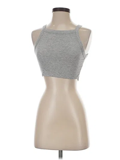 Pre-owned La Hearts Tank Top Gray Halter Neckline Tops