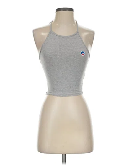 Pre-owned La Hearts Tank Top Gray Halter Neckline Tops
