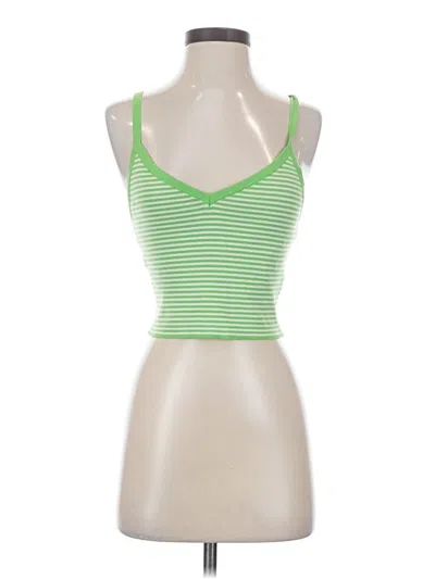 Pre-owned La Hearts Tank Top Green Halter Neckline Tops