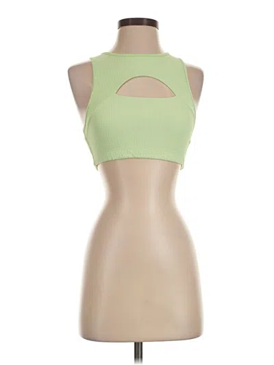 Pre-owned La Hearts Tank Top Green Halter Neckline Tops