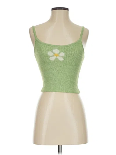 Pre-owned La Hearts Tank Top Green Strapless Neckline Tops