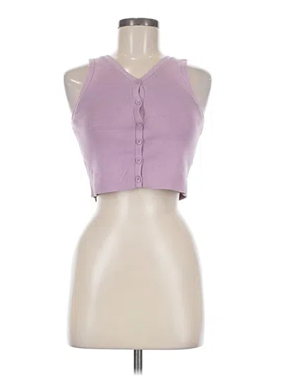 Pre-owned La Hearts Tank Top Purple Halter Neckline Tops