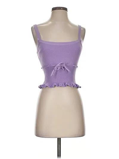 Pre-owned La Hearts Tank Top Purple Strapless Neckline Tops