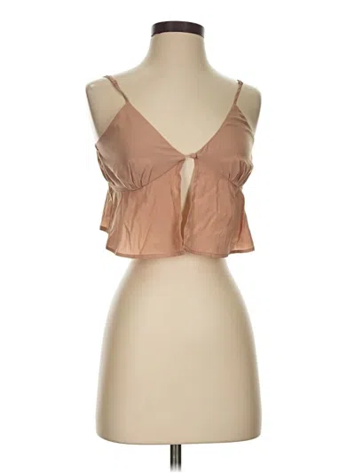 Pre-owned La Hearts Tank Top Tan Strapless Neckline Tops