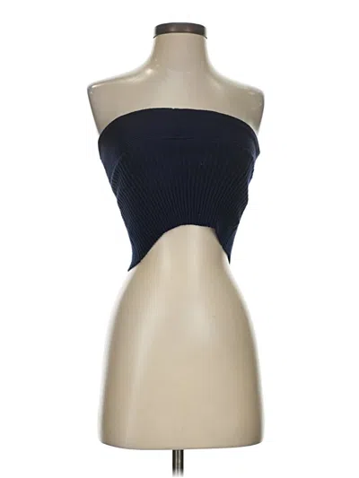 Pre-owned La Hearts Tube Top Blue Strapless Neckline Tops