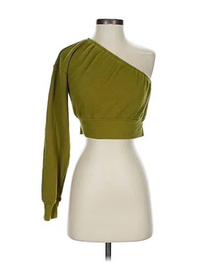 Pre-owned La Hearts Tube Top Green One Shoulder Neckline Tops