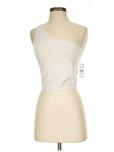 La Hearts Tube Top Ivory One Shoulder Neckline Tops In White