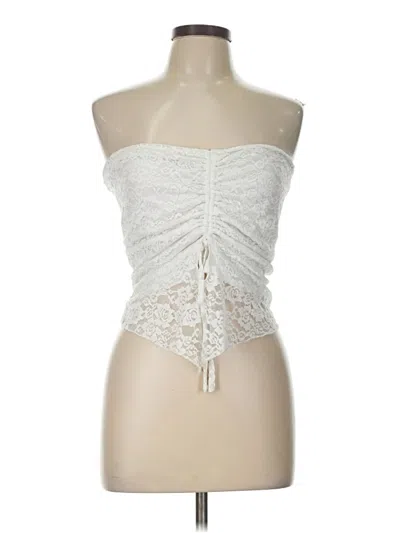 Pre-owned La Hearts Tube Top Ivory Strapless Neckline Tops