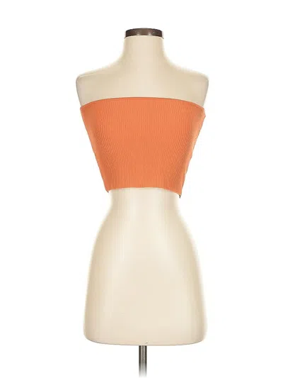 Pre-owned La Hearts Tube Top Orange Strapless Neckline Tops