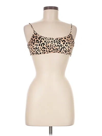 Pre-owned La Hearts Tube Top Tan Strapless Neckline Tops In Brown