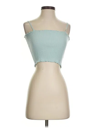 Pre-owned La Hearts Tube Top Teal Strapless Neckline Tops