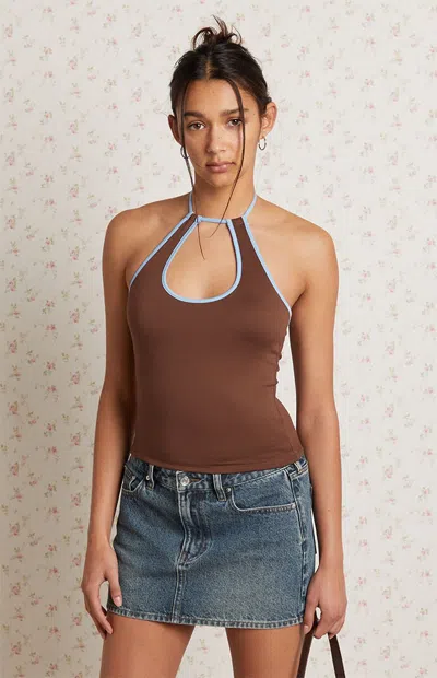 La Hearts Women's Maria Halter Top In Brown