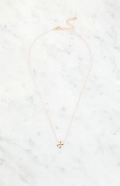 La Hearts X Initial 14k Gold Plated Necklace