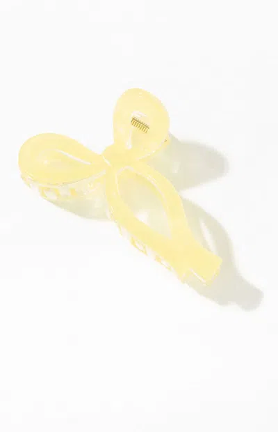 La Hearts Yellow Bow Hair Claw Clip