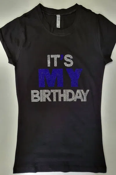 La Hot Women's It's My Birthday Tee In Black/blue In Multi