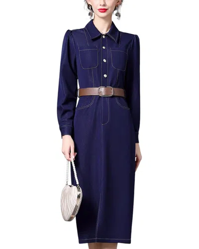 La Imperatrice Midi Dress In Blue