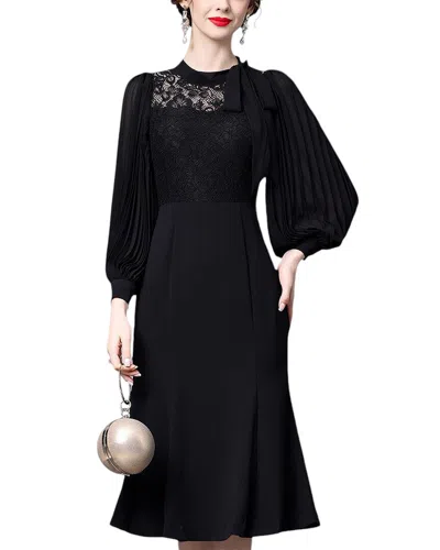 La Imperatrice Midi Dress In Black