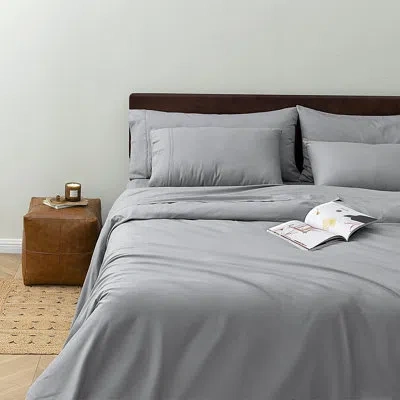 La Jolie Muse 100% Cotton Sheet Set In Gray