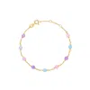 La Kaiser Men's Gold Pastel Opal Gum Drop Bracelet In Gold