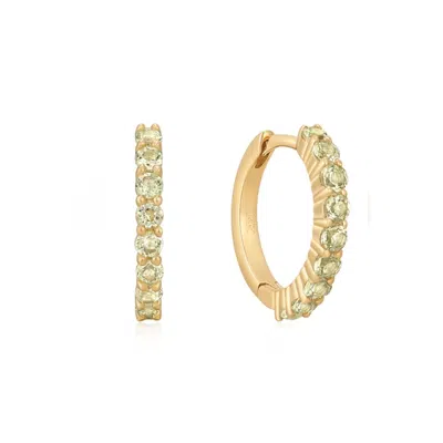 La Kaiser Women's 14kt Gold Peridot Savant Hoops