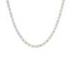 La Kaiser Women's Gold Baby Blue Opal Eternal Tennis Necklace In Brown