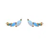 La Kaiser Women's Gold Blue Ombre Wing Climbers In Gold