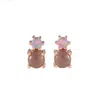 La Kaiser Women's Gold Cat's Eye Moonstone & Opal Droplet Studs
