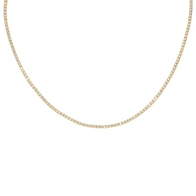 La Kaiser Women's Gold Diamond Dazzle Tennis Necklace