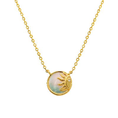 La Kaiser Women's Gold Mother Of Pearl Sunshine Pendant