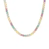 La Kaiser Women's Gold Opal Dancing Dreams Tennis Necklace