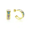 La Kaiser Women's Gold Opal Ocean Lover Hoops In Gold