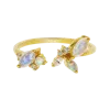 La Kaiser Women's Gold Rainbow Moonstone, Opal & Diamond Picasso's Butterfly Ring In Gold