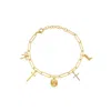 La Kaiser Women's Gold The Cross Charm Bracelet In Gold