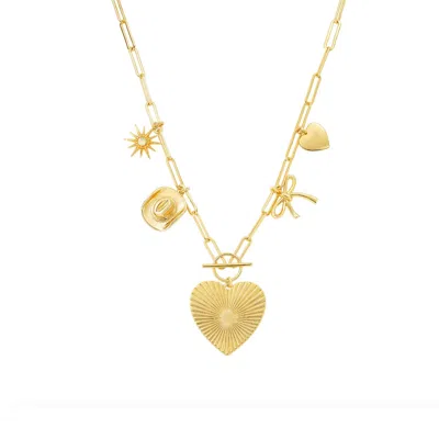La Kaiser Women's Gold The Laura Heart Charm Necklace