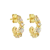 La Kaiser Women's Mini Opal & Diamond Marquis Hoops In Gold
