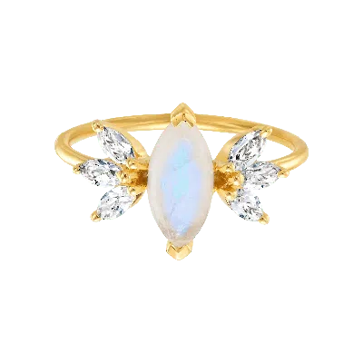 La Kaiser Women's Rainbow Moonstone & Topaz Fly Away With Me Ring In Multi