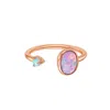 La Kaiser Women's Rose Gold Cotton Candy Dual Band In Gold