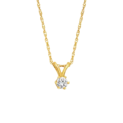 La Kaiser Women's Solid 14kt Gold Diamond Diaz Pendant In Yellow
