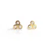 La Kaiser Women's Solid 14kt Gold Diamond Trio Studs In Yellow