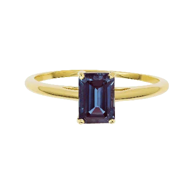 La Kaiser Women's Solid Gold Alexandrite Baguette Ring