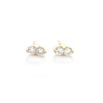 La Kaiser Women's Solid Gold Diamond Pavilion Studs