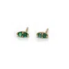La Kaiser Women's Solid Gold Emerald Pavillion Studs In Gold