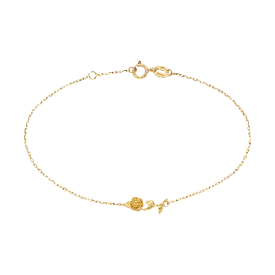 La Kaiser Women's Solid Gold Forever Rose Bracelet